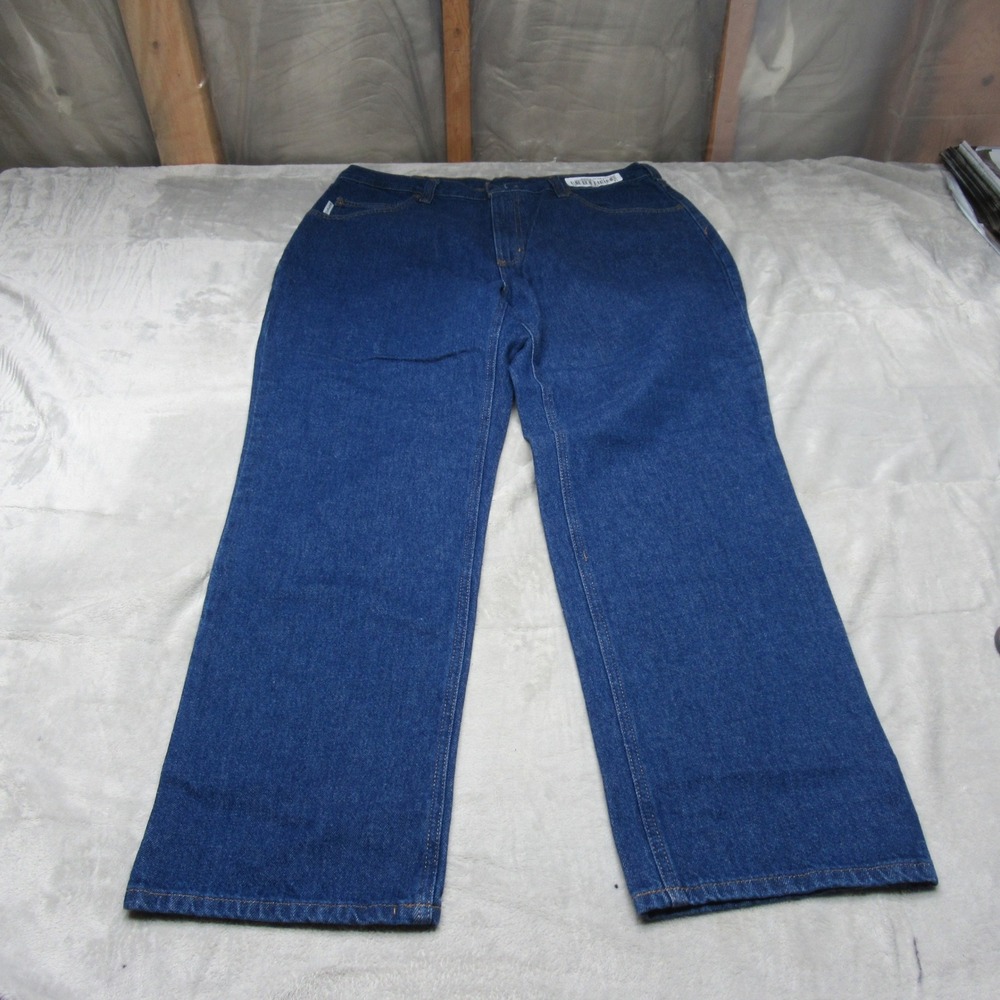 Carhartt Jeans Mens 36x30‎ Medium Wash Denim Relaxed Fit Straight Workwear NEW